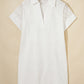 Black Solid Color Eyelet Embroidered T Shirt Mini Dress — image 06