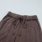 Mineral Wash Seam Detail Flare Leg Drawstring Pants — image 06