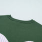 Blackish Green Striped Bow Graphic Oversized Sweatshirt — image 06