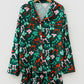 Green Festive Bow Print Long Sleeve Shirt and Pajama Short Set — image 06
