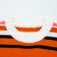 Orange Stripe Drop Shoulder Cropped Pullover Sweater — image 06