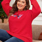 Fiery Red Tinsel Merry Letter Drop Shoulder Baggy Sweater — image 06