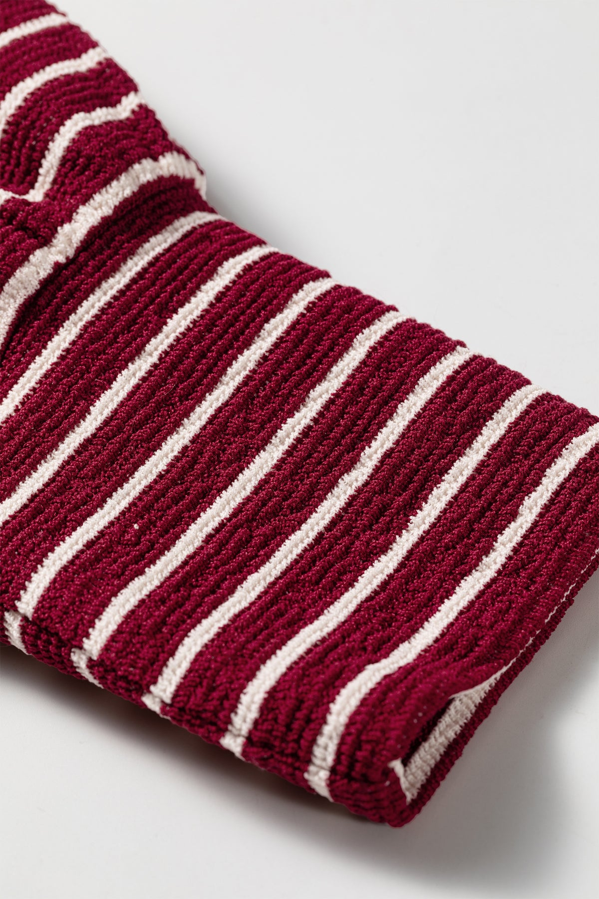 Red Stripe Drop Shoulder Long Sleeve Top — image 06