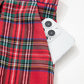 Red Festive Plaid Wide Leg Pull On Pants — image 06