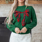 Evergreen Plaid Bow Graphic Christmas Sweater — image 06