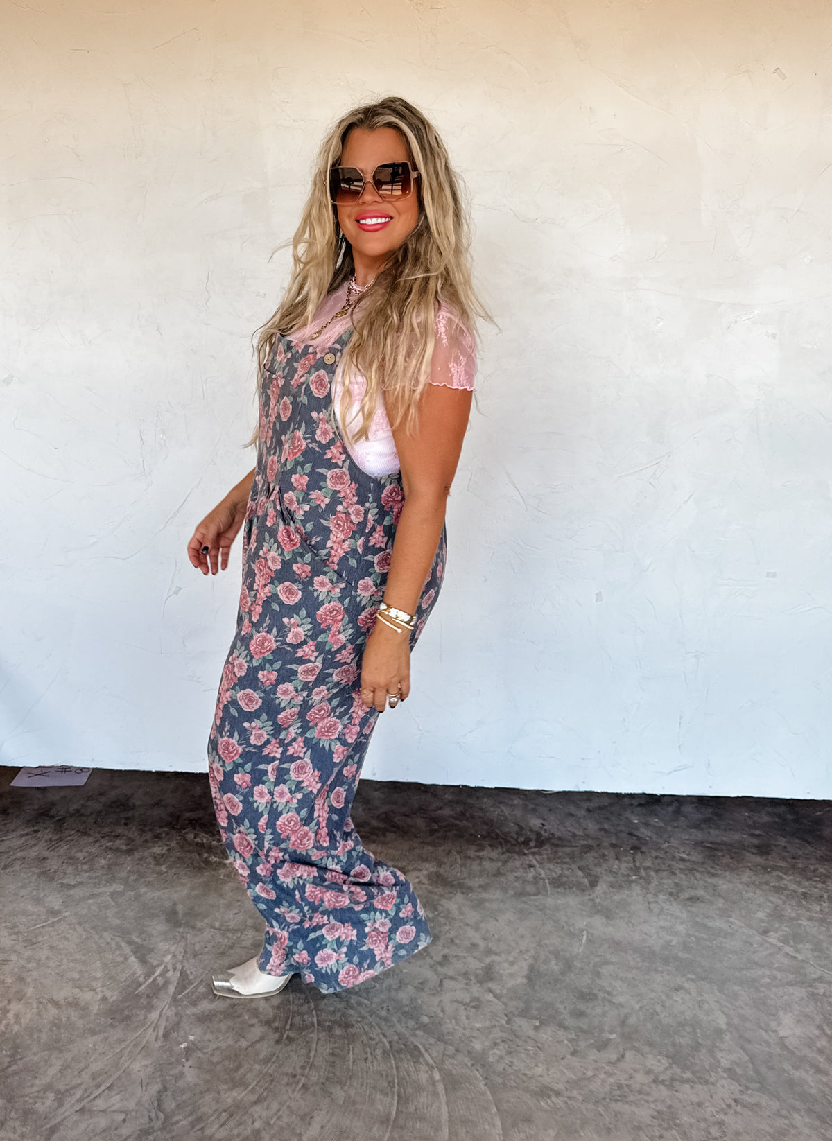 Cassidy Floral Denim Overalls — image 06