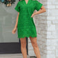 Black Solid Color Eyelet Embroidered T Shirt Mini Dress — image 06