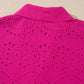 Black Solid Color Eyelet Embroidered T Shirt Mini Dress — image 07