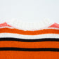 Orange Stripe Drop Shoulder Cropped Pullover Sweater — image 07