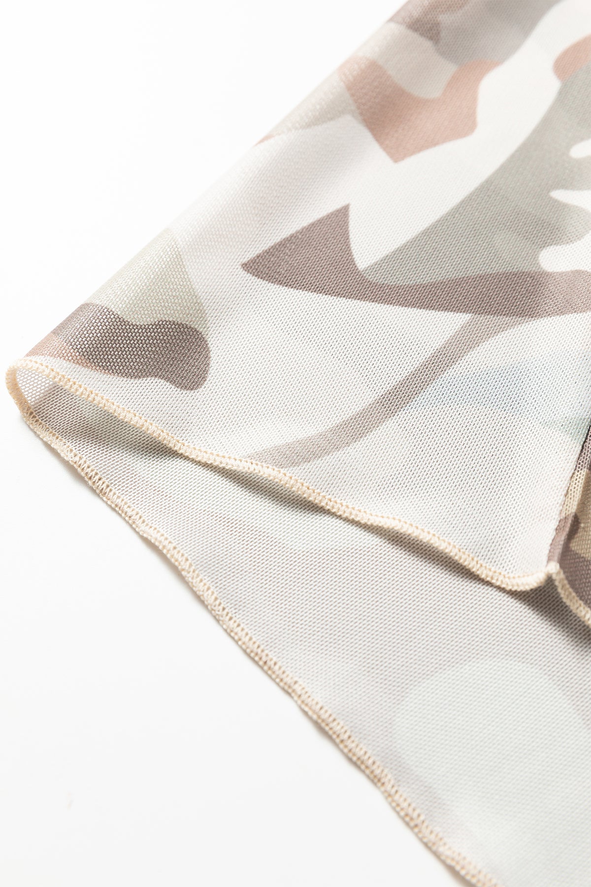 Western Fashion Camouflage Print Mesh Long Sleeve Top — image 07