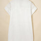 Black Solid Color Eyelet Embroidered T Shirt Mini Dress — image 07