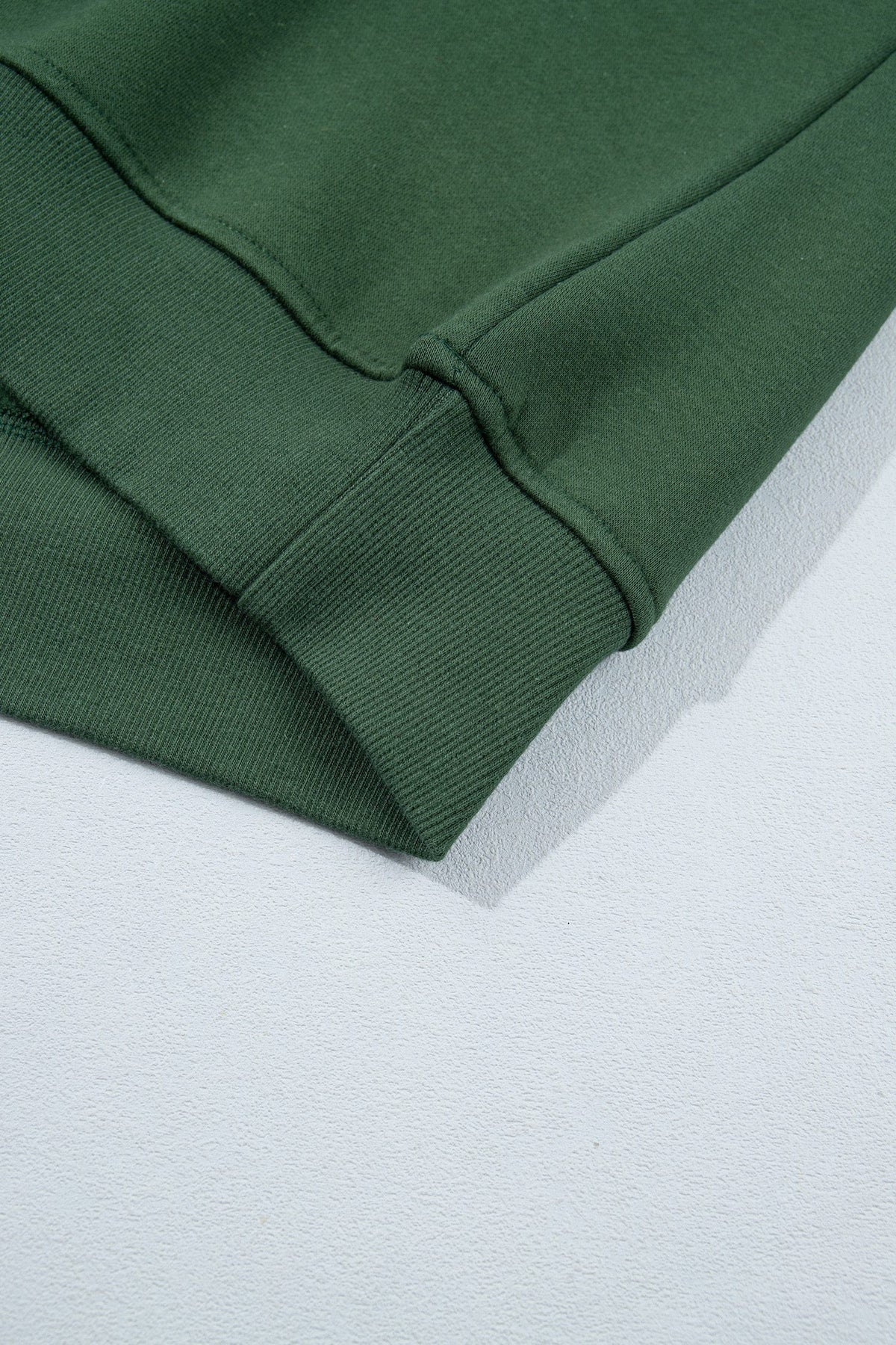 Blackish Green Striped Bow Graphic Oversized Sweatshirt — image 07