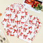 Red Christmas Bow Print Long 2pcs Pajama Set — image 07