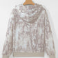 Gray Abstract Print Ribbed Hoodie — image 07