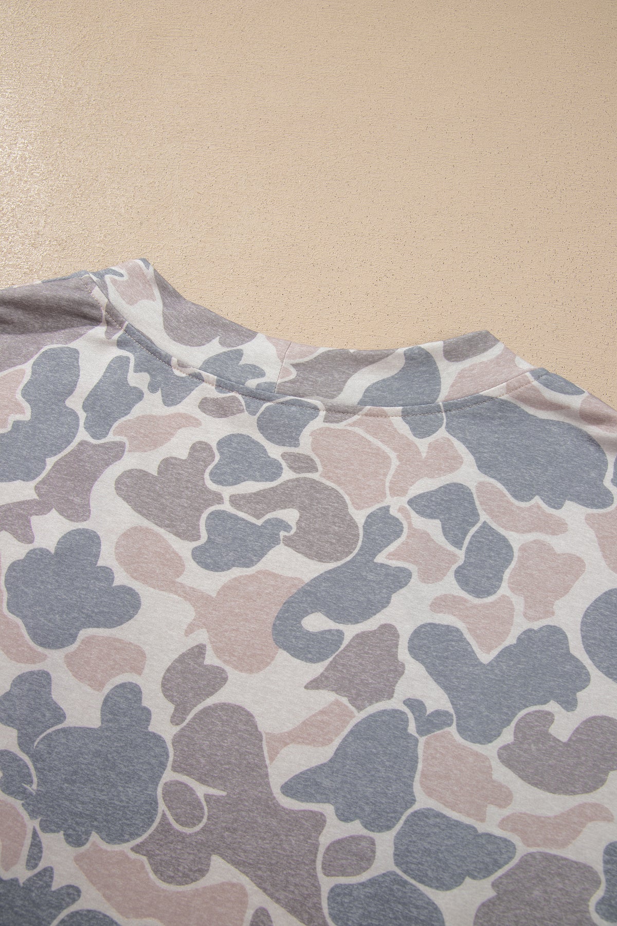 Multicolor Camouflage Print Long Sleeve Open Front Tunic Cardigan — image 07