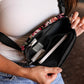 Black Floral Print Zipper Wide Strap Sling Bag — image 07
