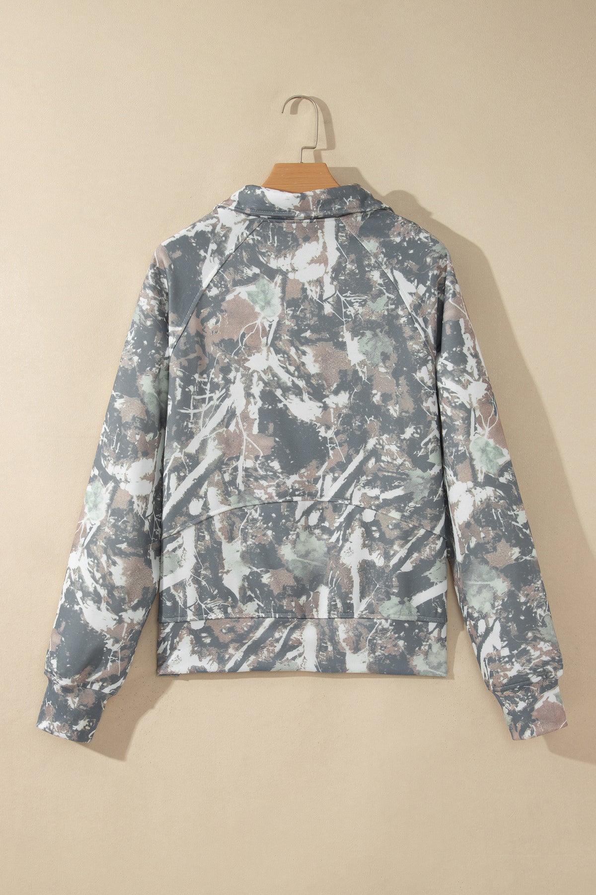 Abstract Camo Quarter Zip Sweatshirt — image 07