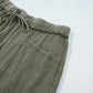 Mineral Wash Seam Detail Flare Leg Drawstring Pants — image 07