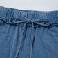 Mineral Wash Seam Detail Flare Leg Drawstring Pants — image 07