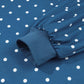 Blue Polka Dot Print Metal Button Collar Casual Pullover Sweatshirt — image 07