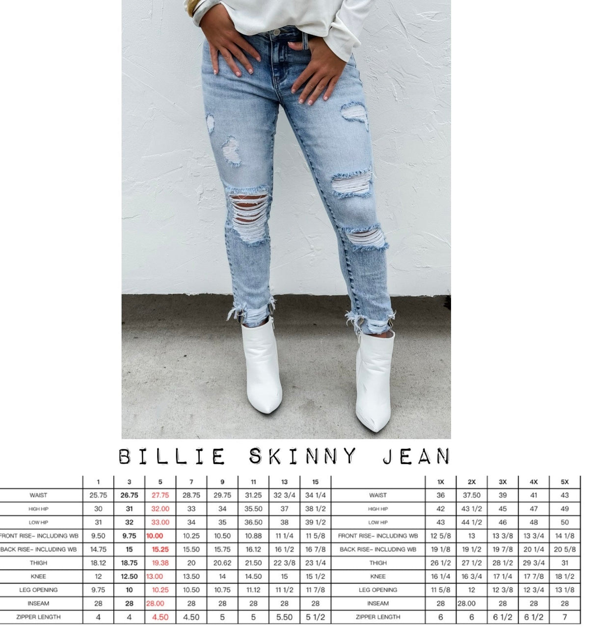 Billie Light Wash Distressed Skinny Jeans — image 07