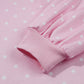 Pink Polka Dot Print Metal Button Collar Casual Pullover Sweatshirt — image 08