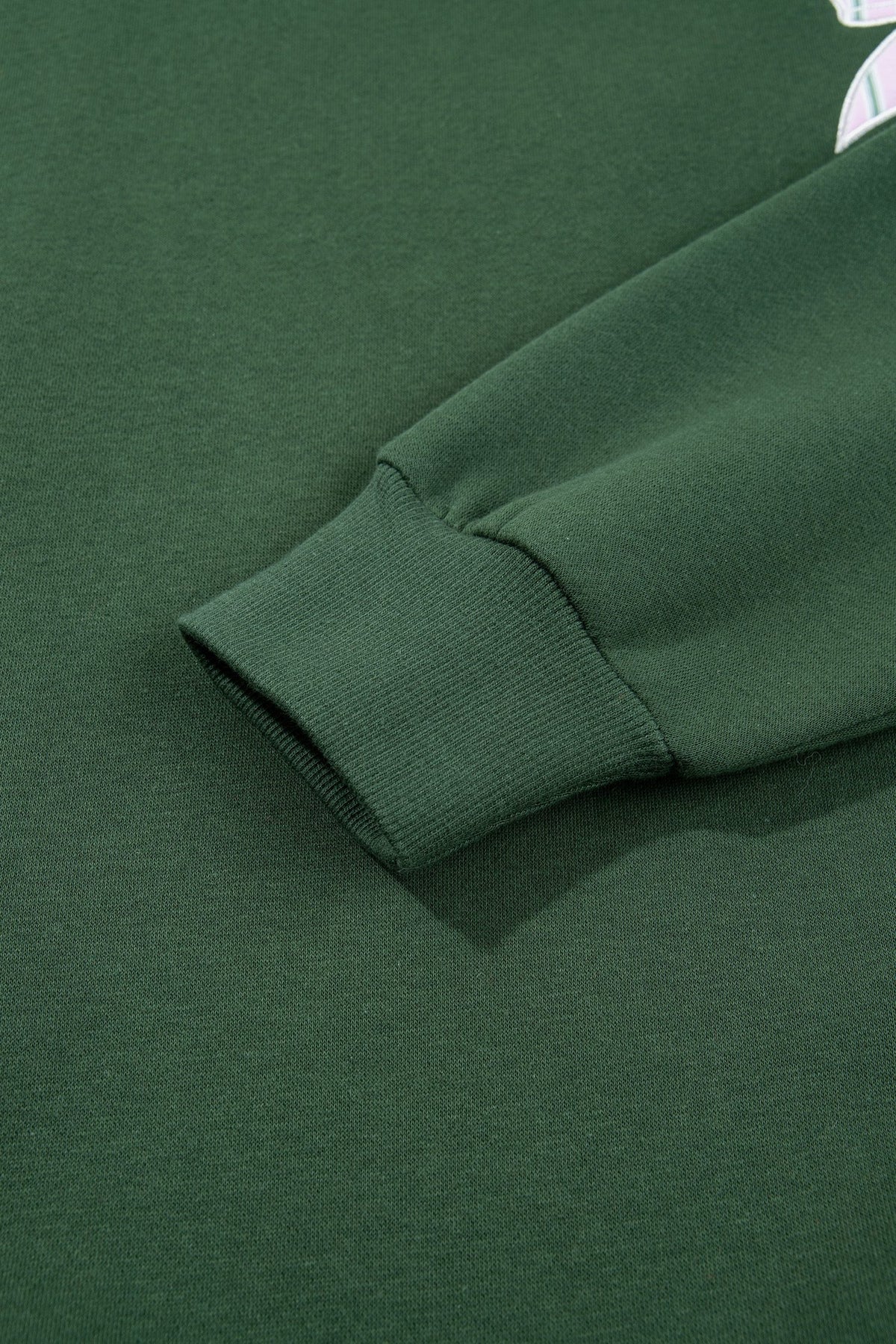 Blackish Green Striped Bow Graphic Oversized Sweatshirt — image 08