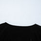 Black V Neck Bow Decorations Peplum Hem Shift Silhouette Short Sleeve Blouse — image 08