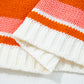 Orange Stripe Drop Shoulder Cropped Pullover Sweater — image 08