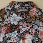 Brown Floral Long Sleeve High Neck Sheath Mesh Blouse — image 08