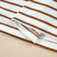 Stripe V-Neck Ruffle Contrast Sleeve Top + Drawstring Pants Set — image 08