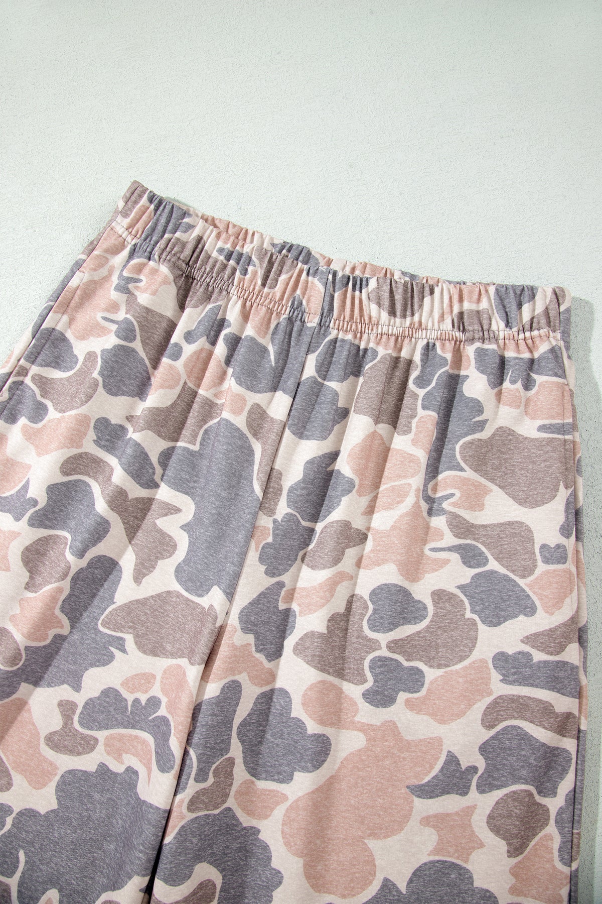 Multicolor Camouflage Print Long Sleeve Top Loose Two-Piece Pant Set — image 08