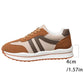 Brown Varsity Color Block Patchwork Lace-up PU Leather Sneakers — image 08