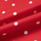 Red Polka Dot Print Metal Button Collar Casual Pullover Sweatshirt — image 08