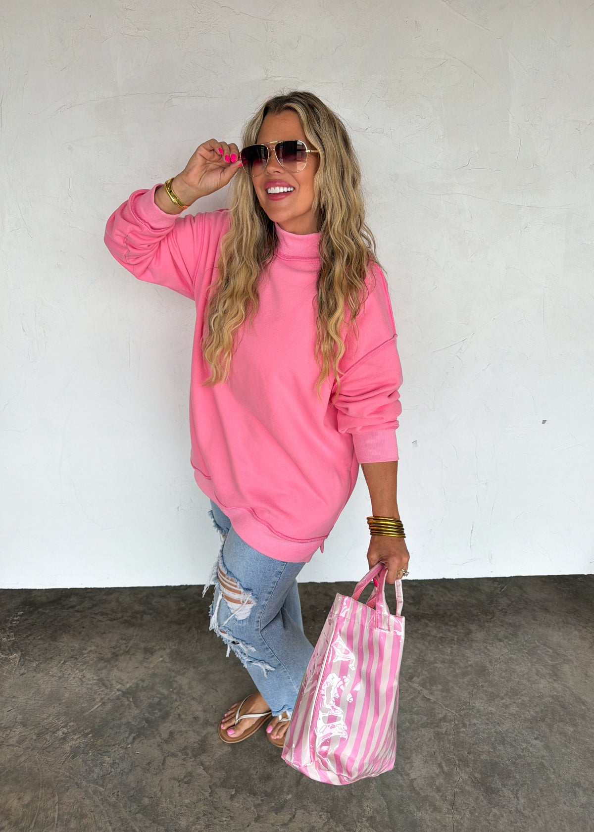 Spring Mock Neck Pocket Pullover — image 09