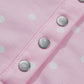 Pink Polka Dot Print Metal Button Collar Casual Pullover Sweatshirt — image 09