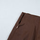 PREORDER // Dark Brown Lace Patchwork Hem Long Skirt // ETA November — image 09