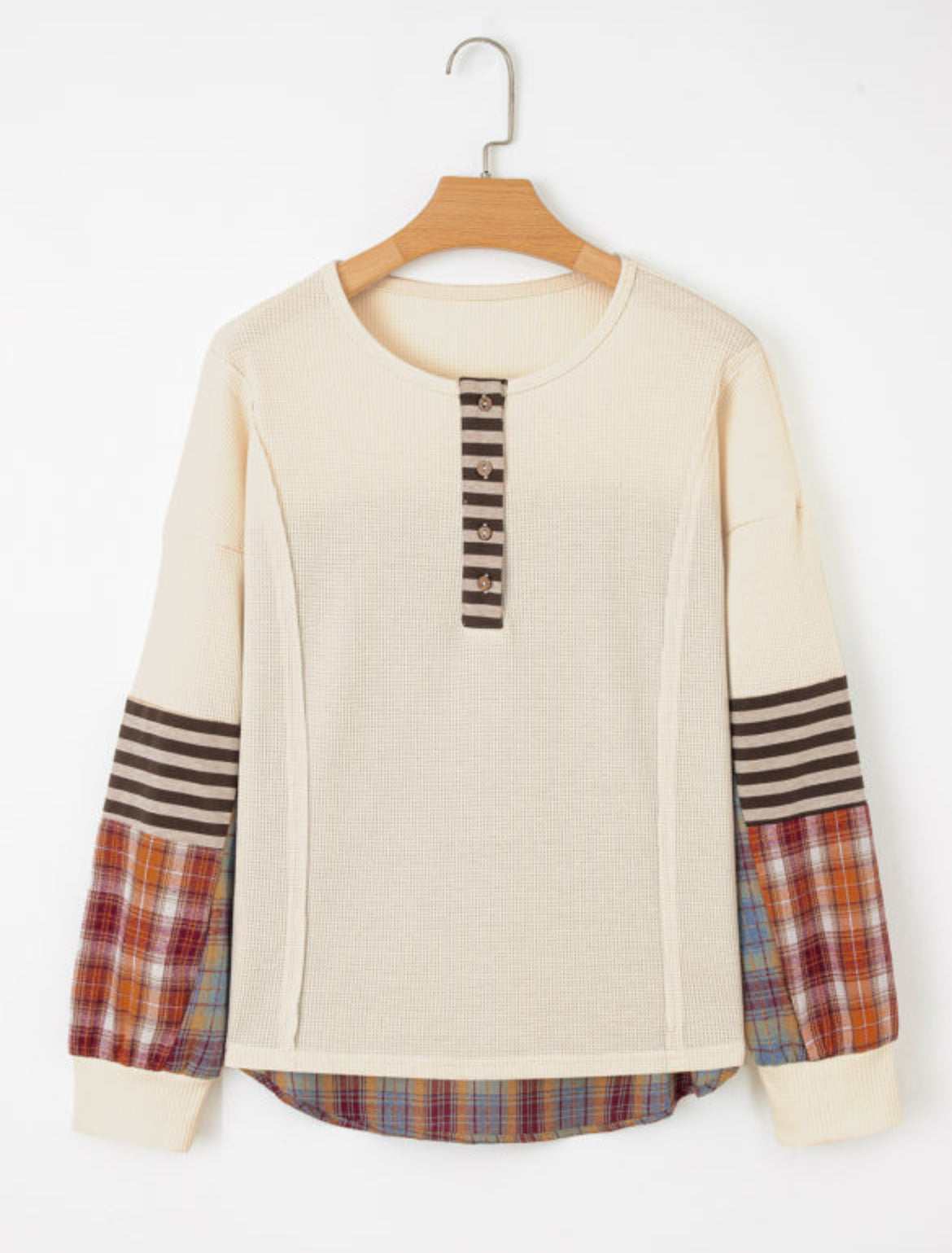 Mabel Plaid Henley