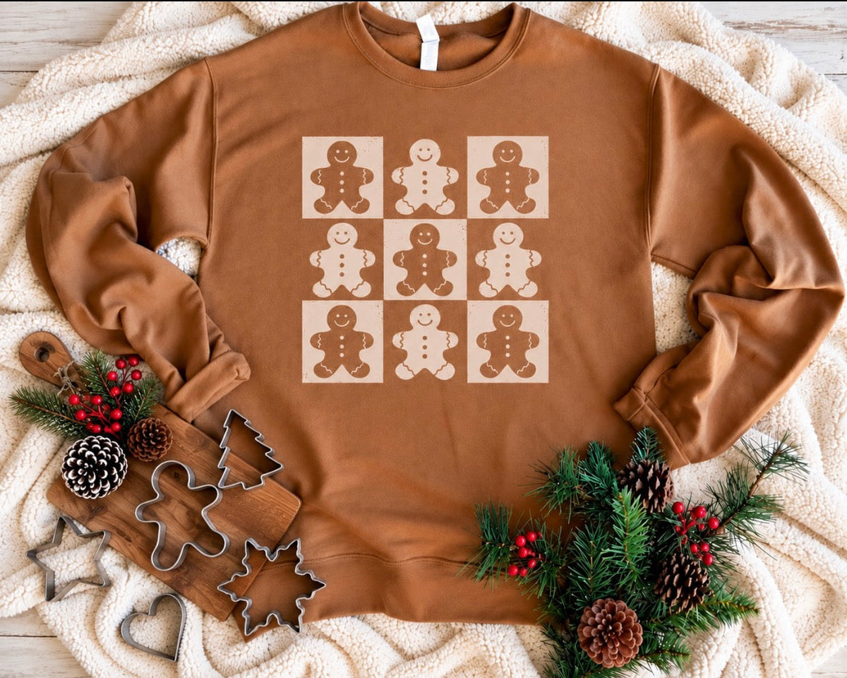 Preorder: Checkered Gingerbread Sweatshirt — image 0