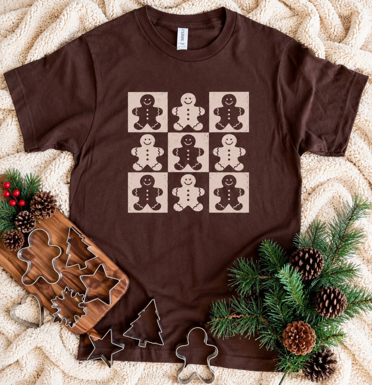 Preorder: Checkered Gingerbread Tee — image 0