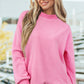 SHIPS FREE TODAY // Oversize Drop Shoulder Reversible Mock Neck Sweatshirt - MANY COLORS