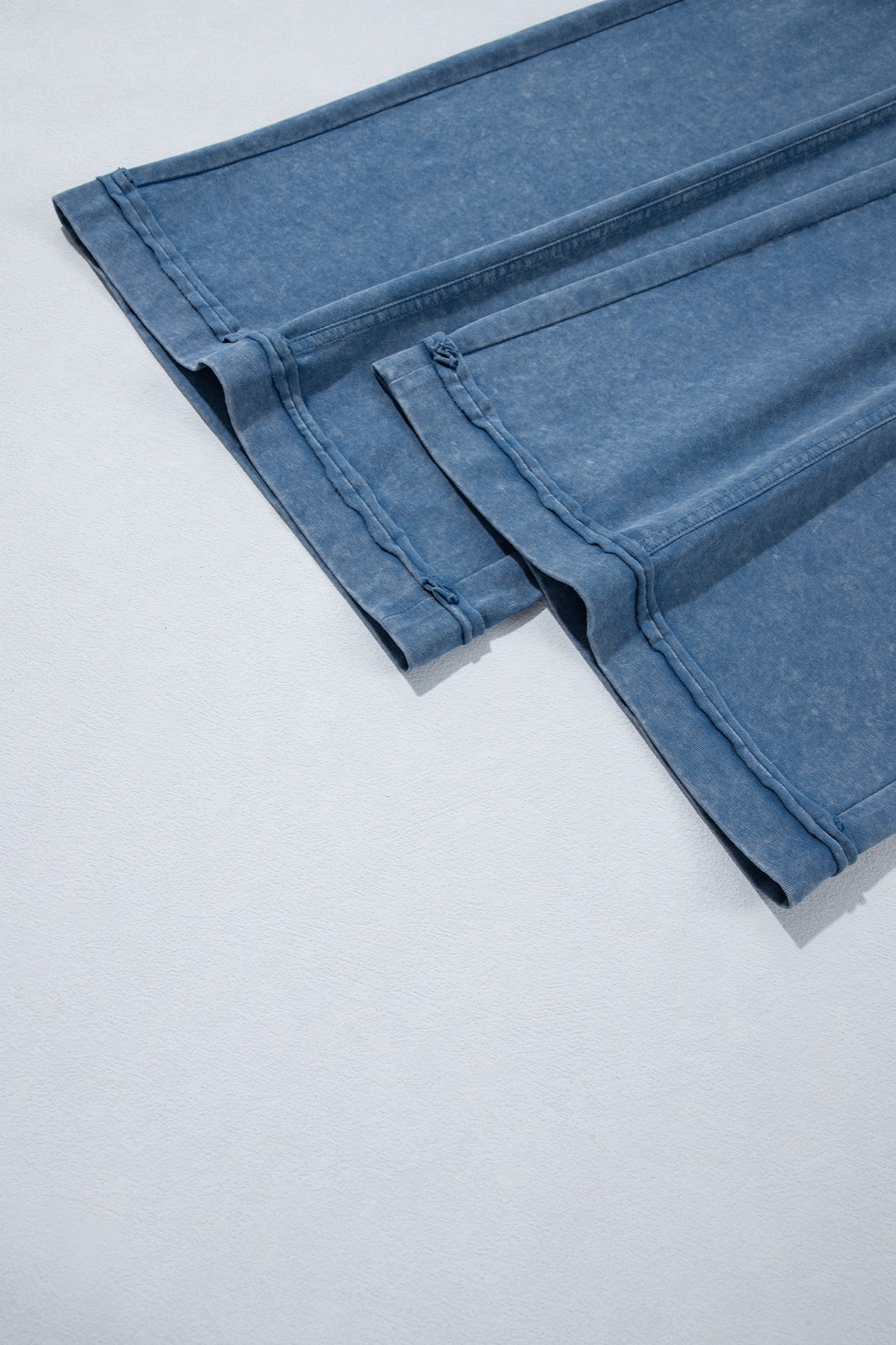 Mineral Wash Seam Detail Flare Leg Drawstring Pants — image 10