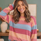 Sunny Stripes Long Sleeve Knit Top