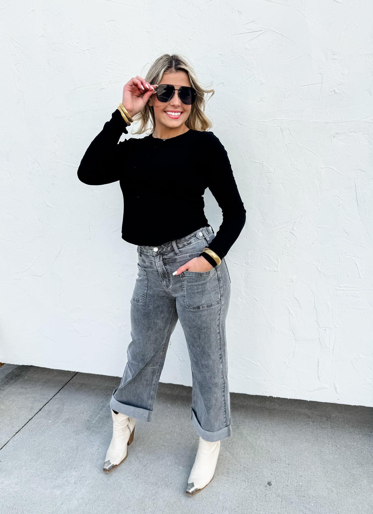 Grey Clover Front Pocket Jeans — image 10