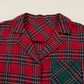 Red Plaid Contrast Patched Christmas Shirt & Short Pajama Set — image 10