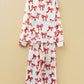 Red Christmas Bow Print Long 2pcs Pajama Set — image 10