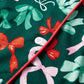 Green Festive Bow Print Long Sleeve Shirt and Pajama Short Set — image 11