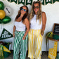 PREORDER: Game Day Wide Leg Pants - Gingham and Stripes  // eta September