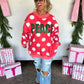 PREORDER: Peace & Polka Dot Mock Neck Pullover // ETA October - Early Nov