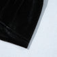 Black V Neck Bow Decorations Peplum Hem Shift Silhouette Short Sleeve Blouse — image 11